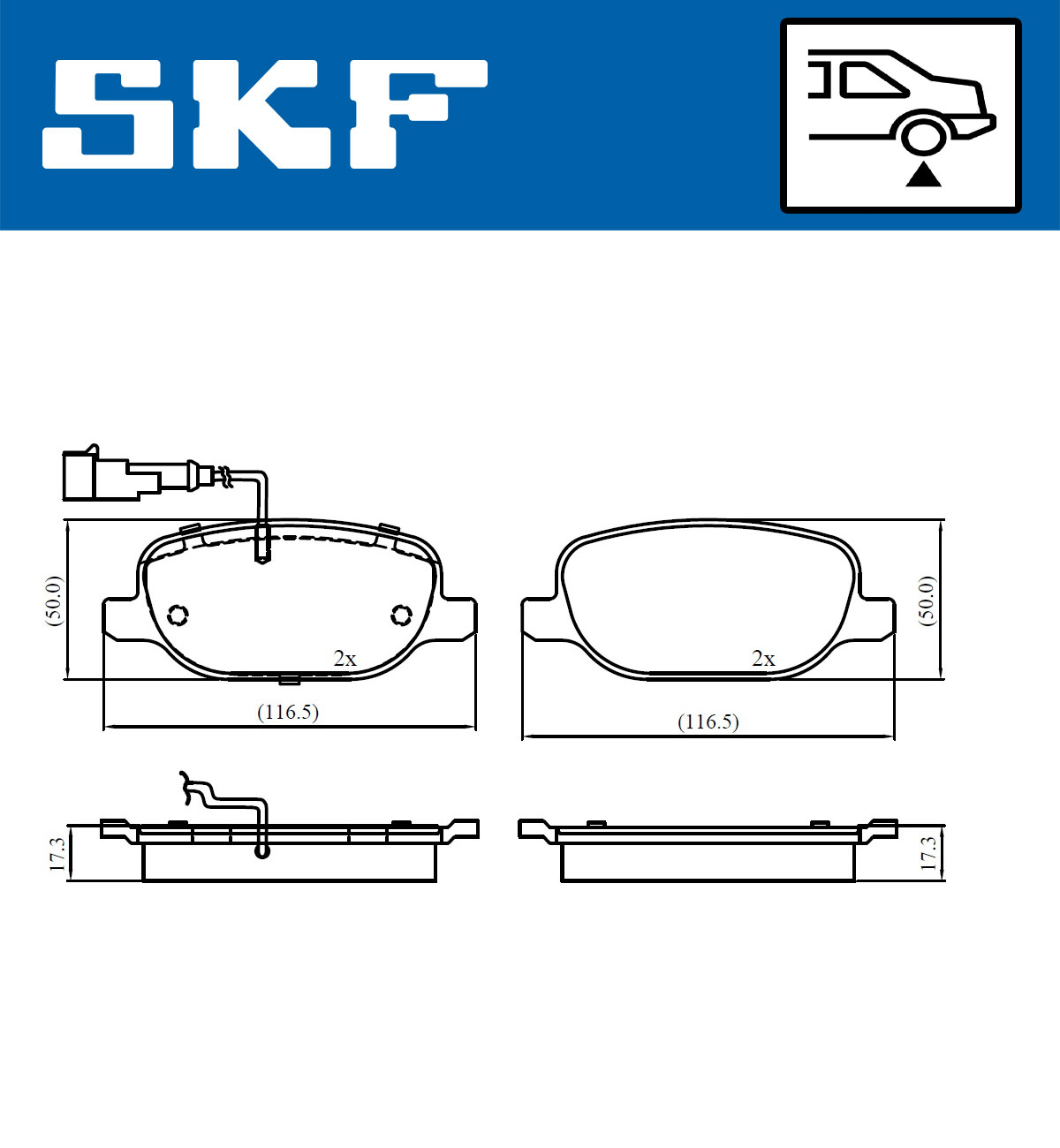 Remblokset SKF VKBP 91046 E