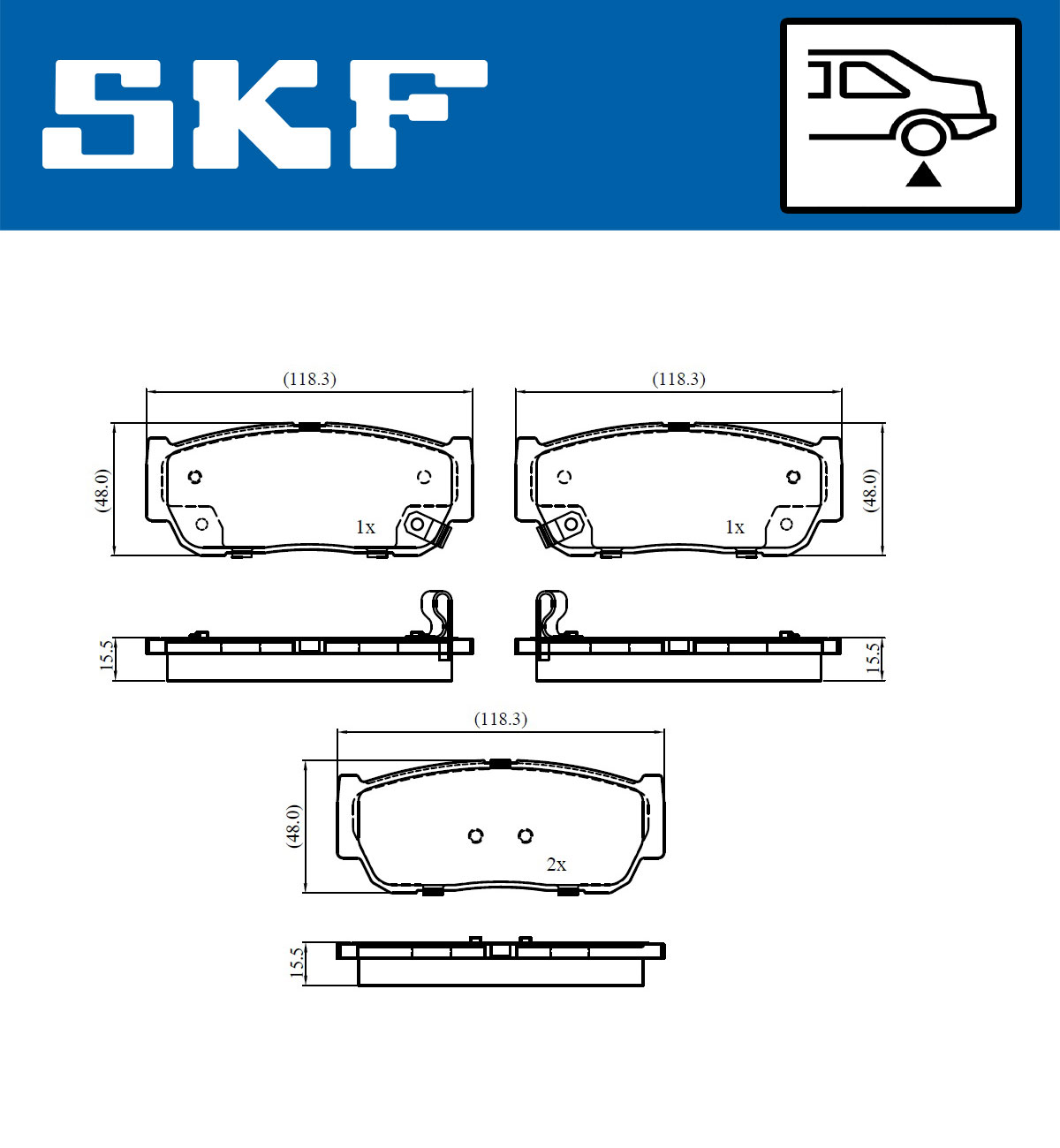 Remblokset SKF VKBP 91082 A