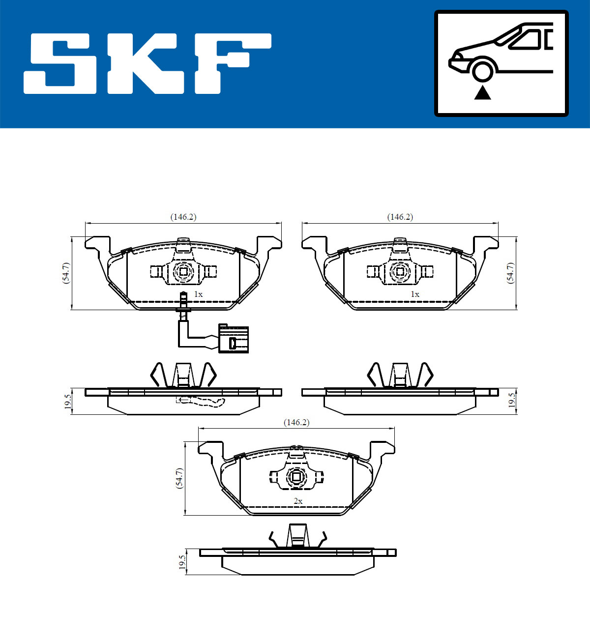 SKF Remblokset VKBP 80004 E