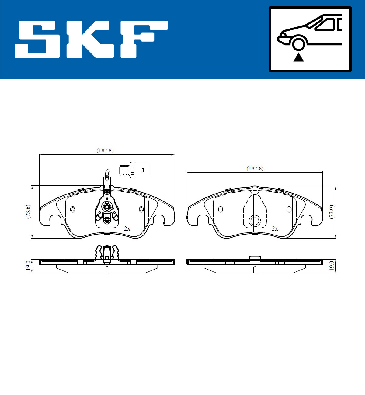 SKF Remblokset VKBP 80053 E