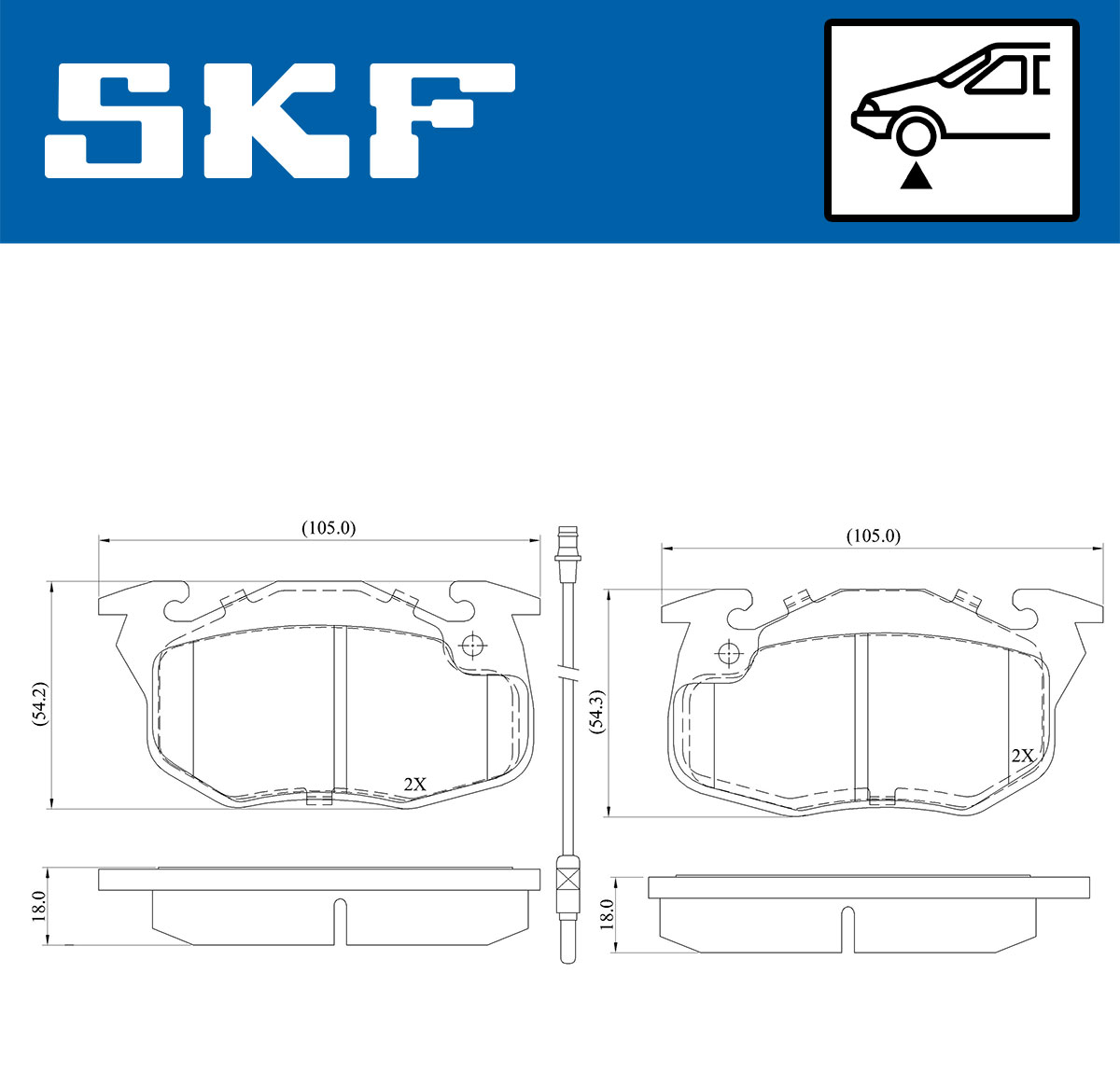SKF Remblokset VKBP 80238 E