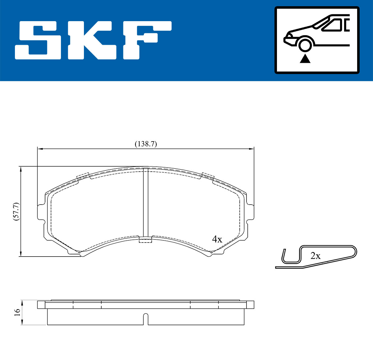 SKF Remblokset VKBP 80252 A