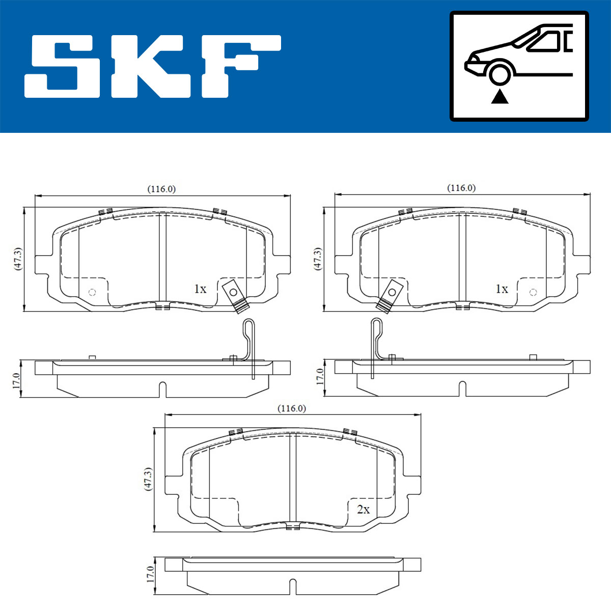 SKF Remblokset VKBP 80256 A