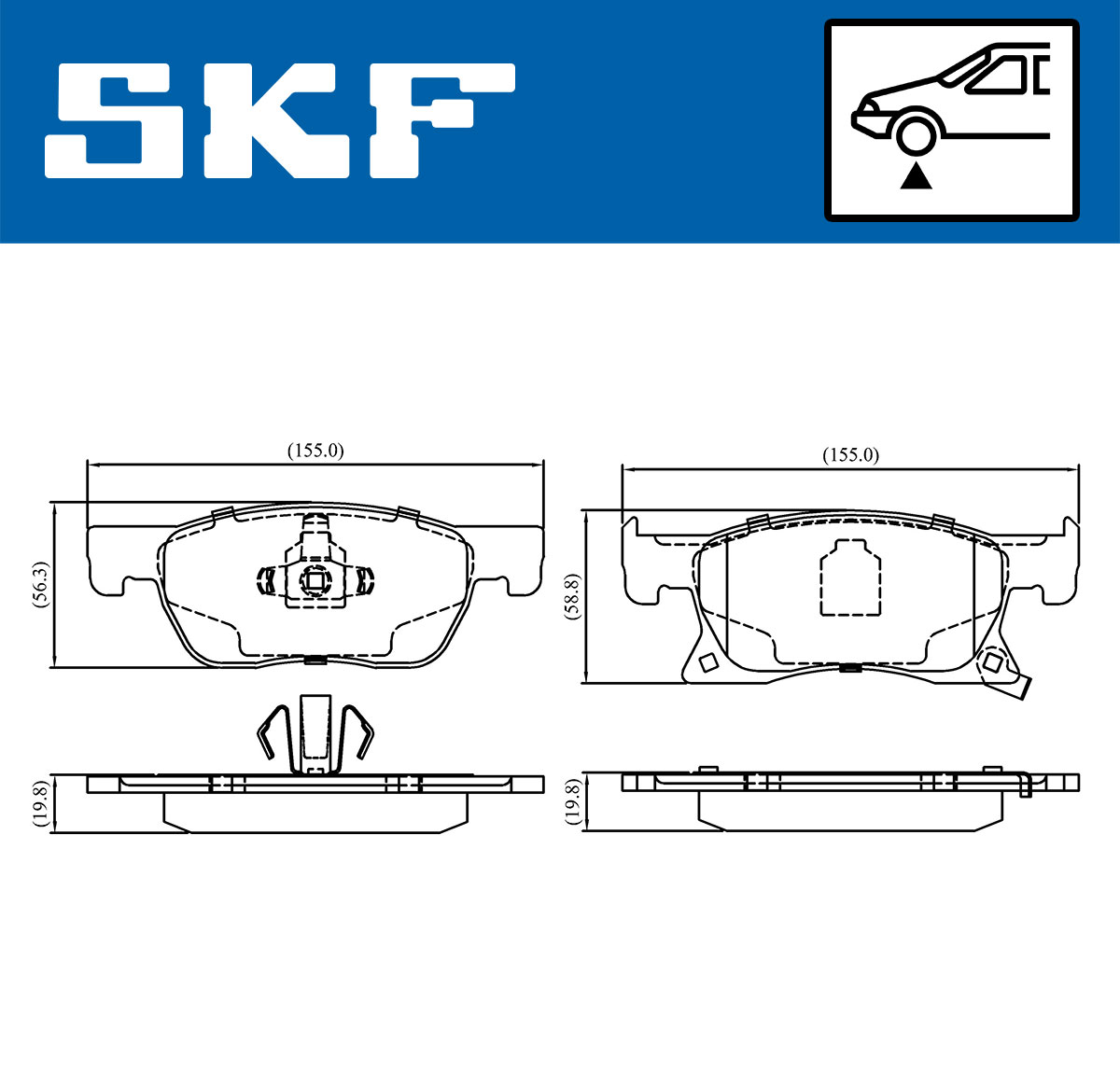 SKF Remblokset VKBP 80291 A