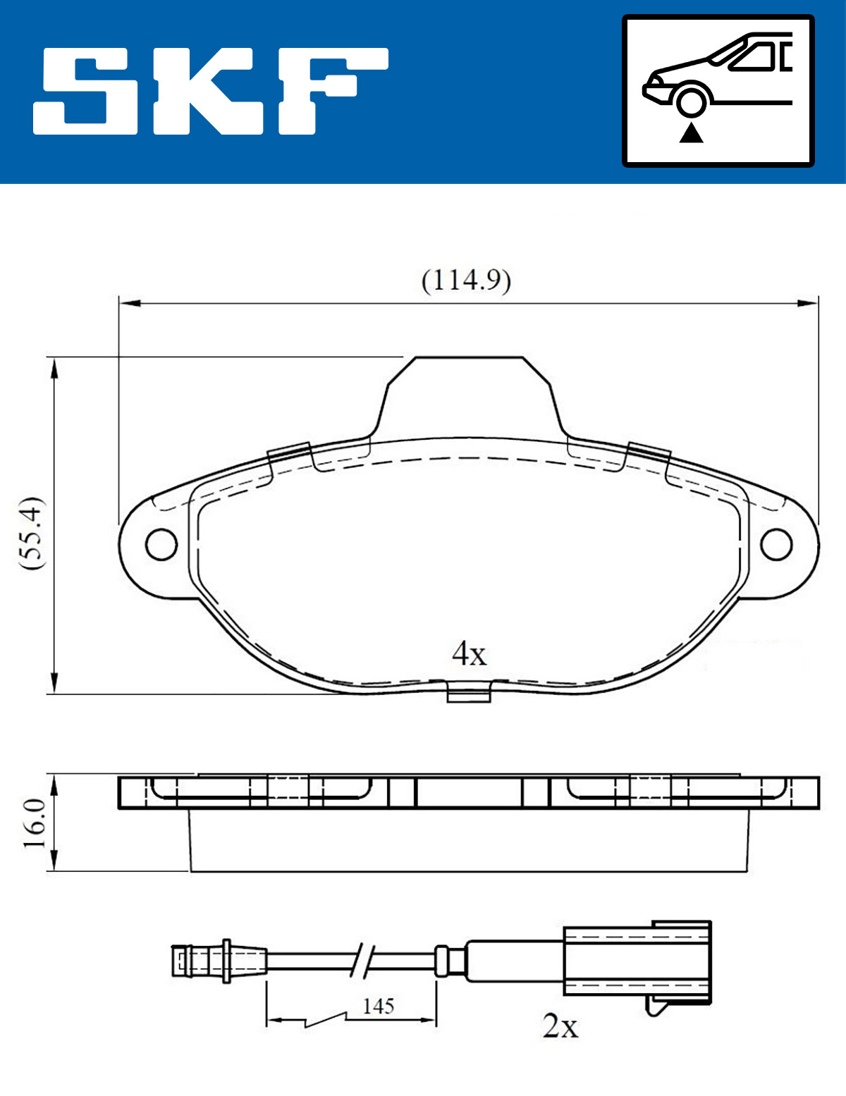 SKF Remblokset VKBP 80299 E