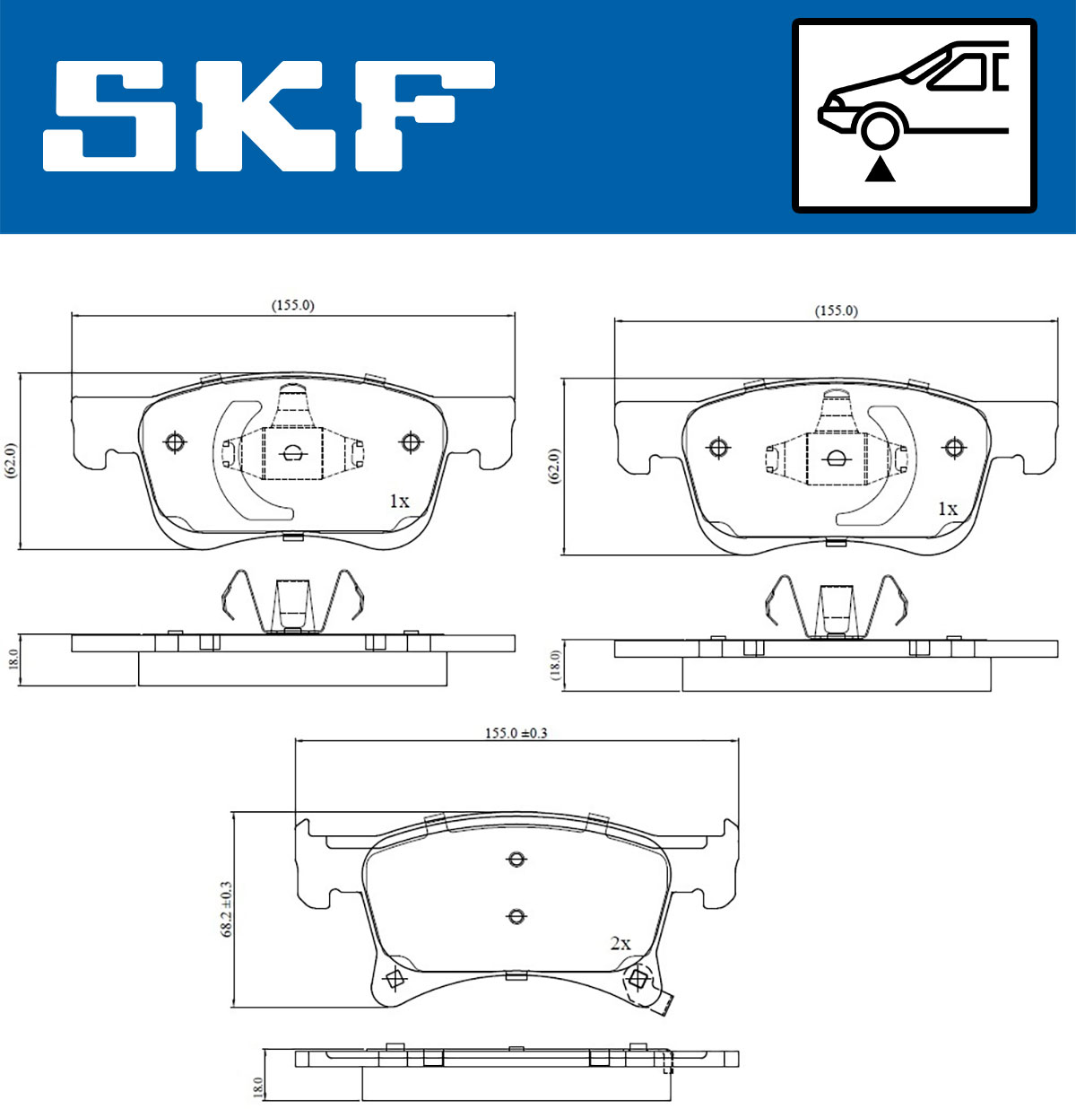 SKF Remblokset VKBP 80301 A