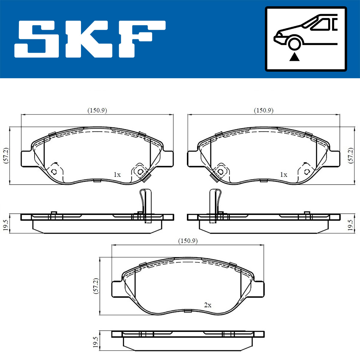 SKF Remblokset VKBP 80322 A