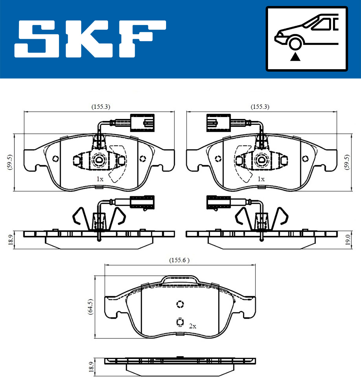 SKF Remblokset VKBP 80353 E