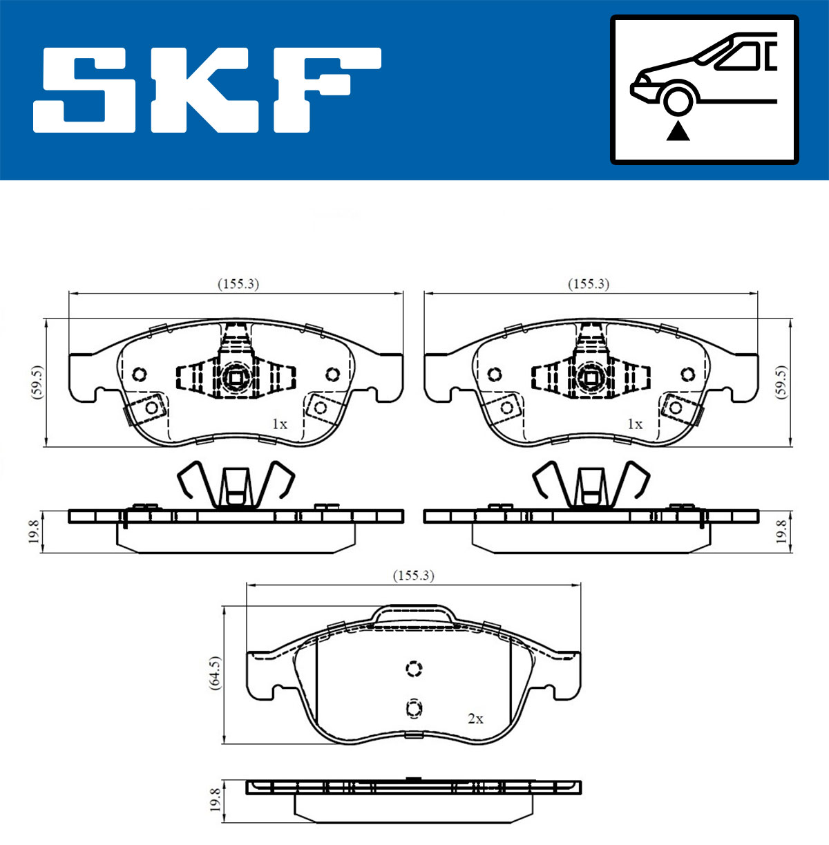 SKF Remblokset VKBP 80448 A