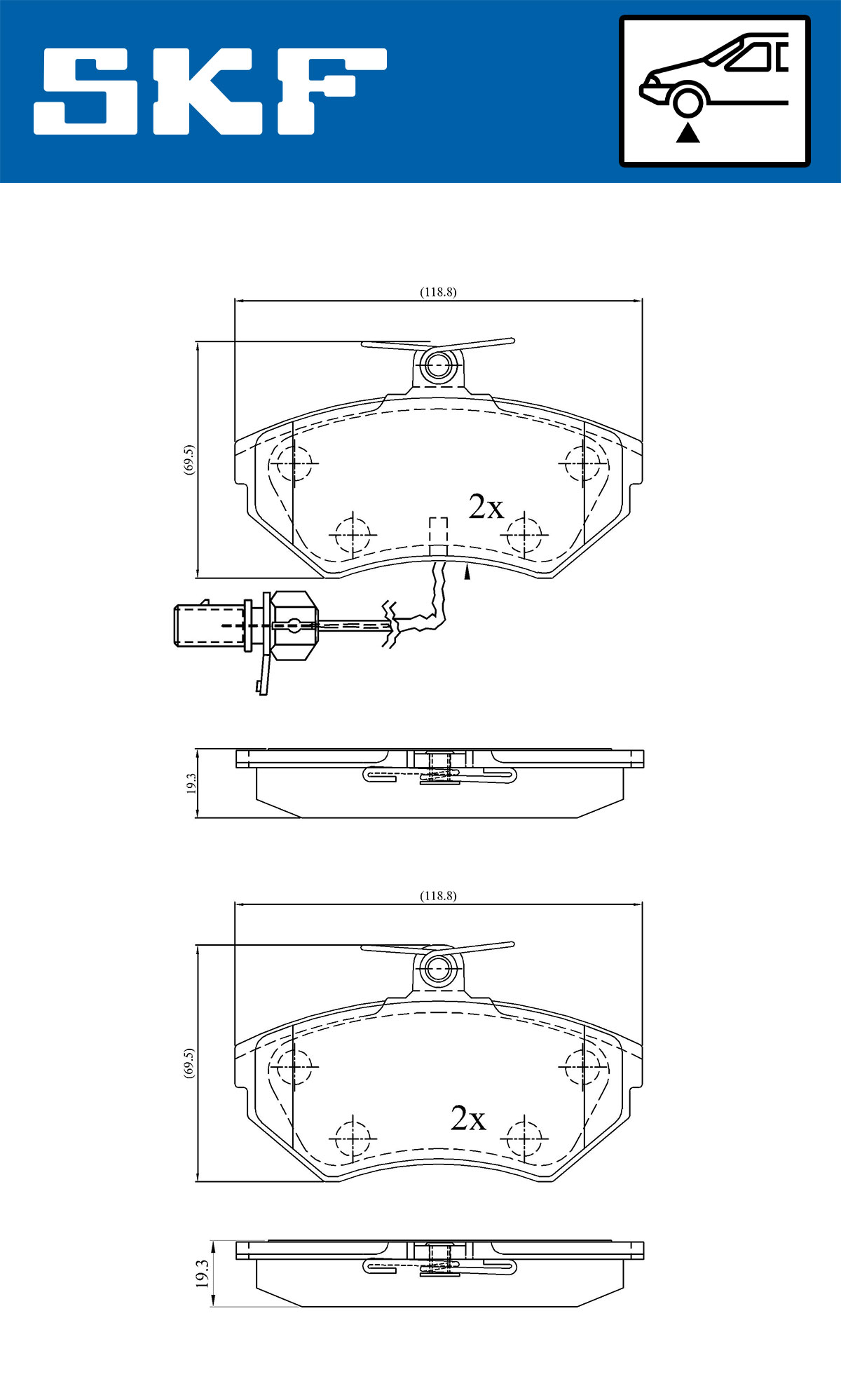 SKF Remblokset VKBP 80547 E