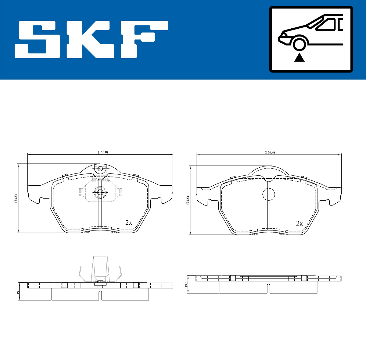 SKF Remblokset VKBP 80593