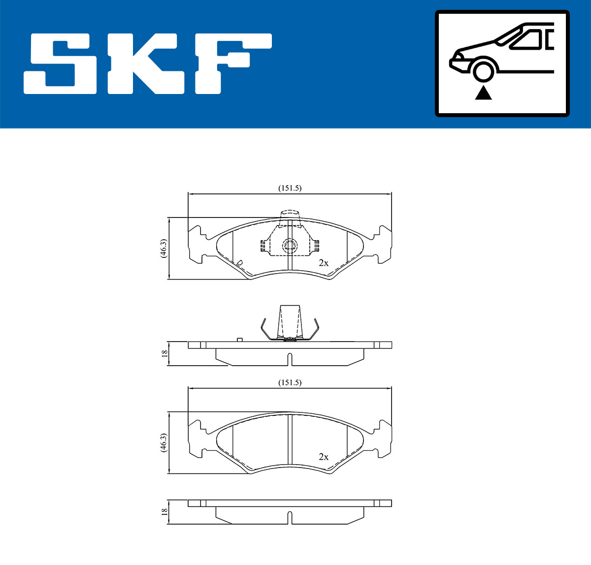 SKF Remblokset VKBP 80602