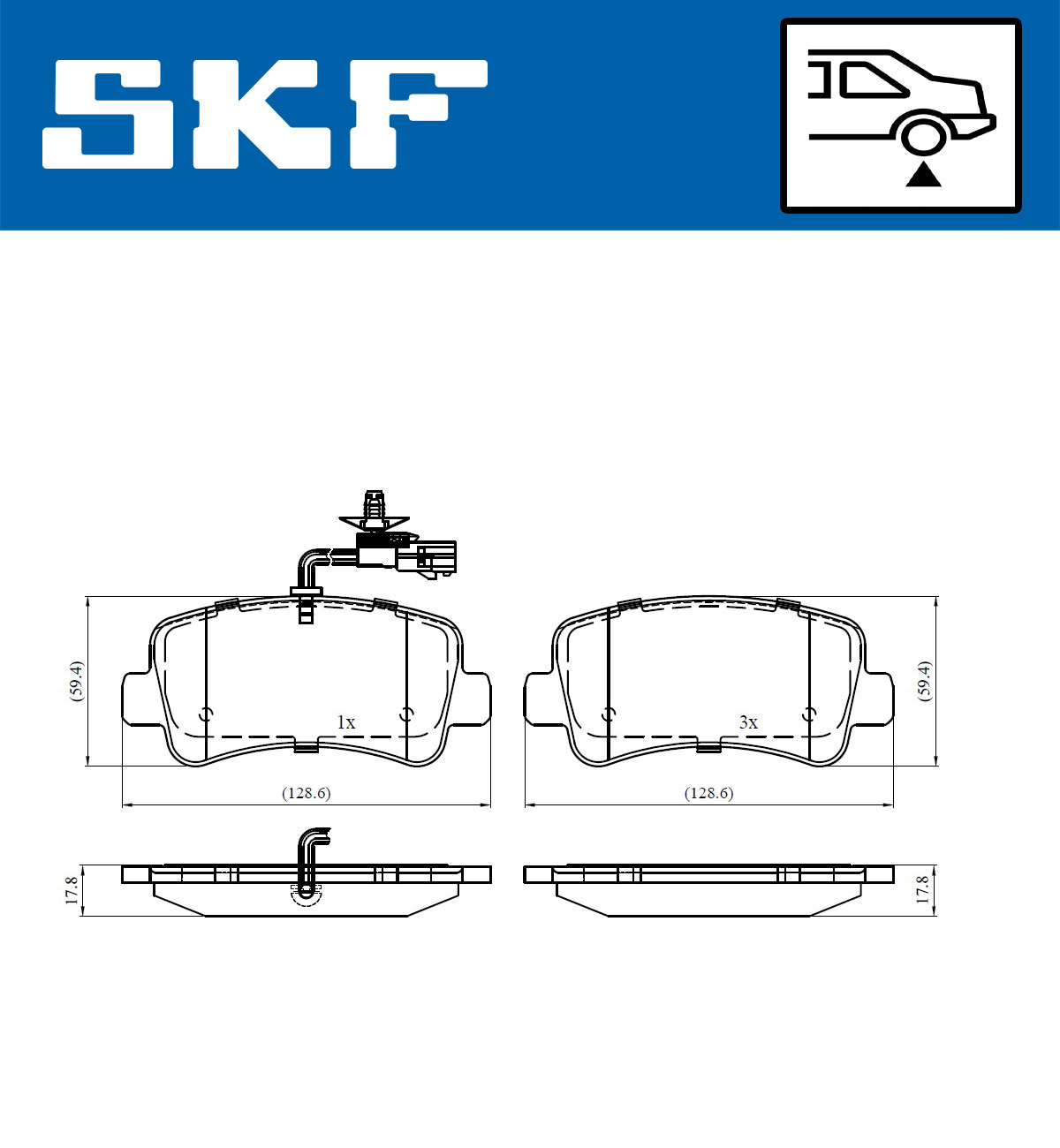 SKF Remblokset VKBP 90010 E