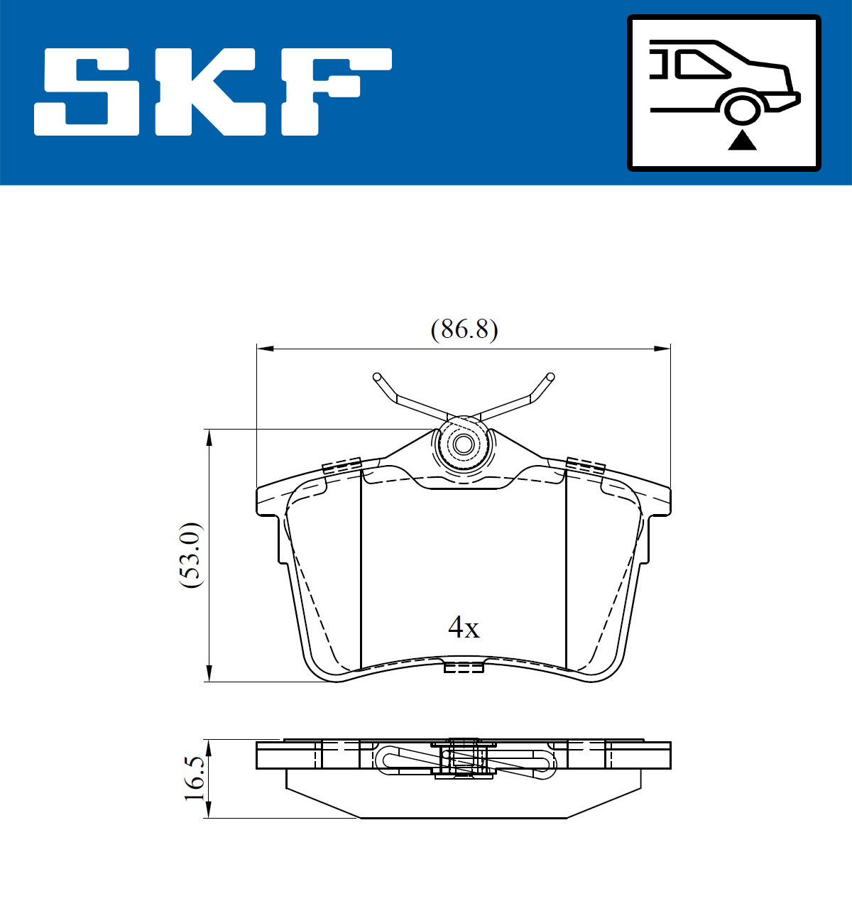 SKF Remblokset VKBP 90036