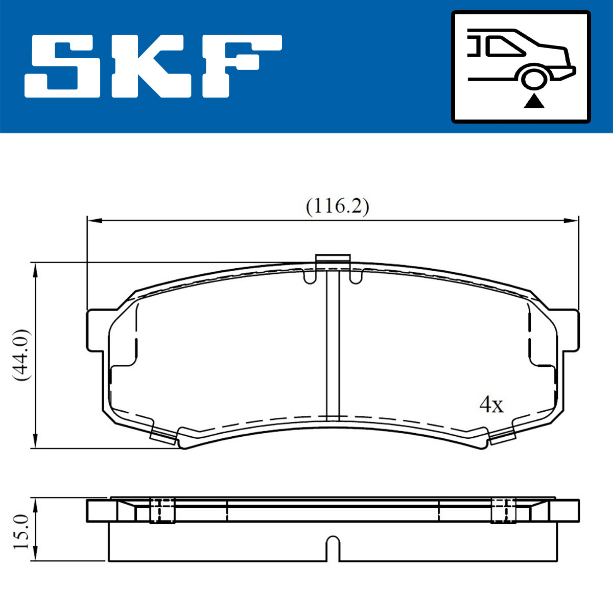 SKF Remblokset VKBP 90136