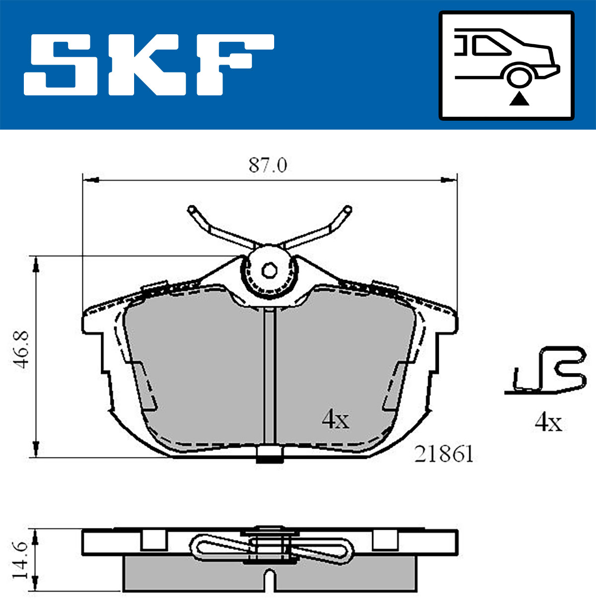 SKF Remblokset VKBP 90160 A