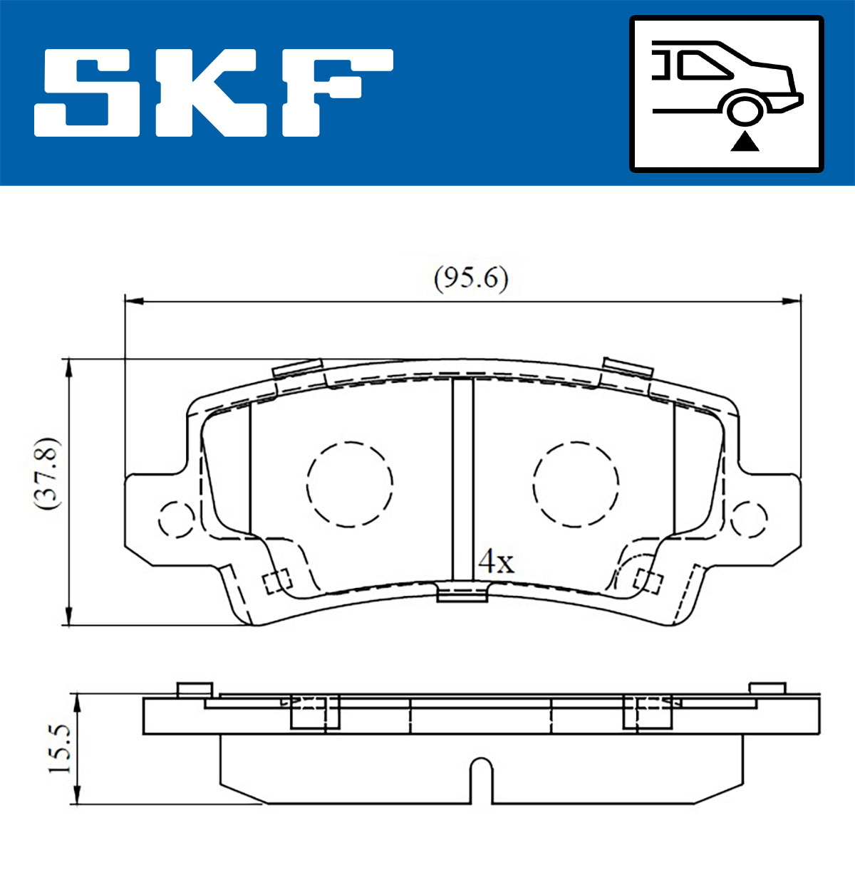 SKF Remblokset VKBP 90208 A