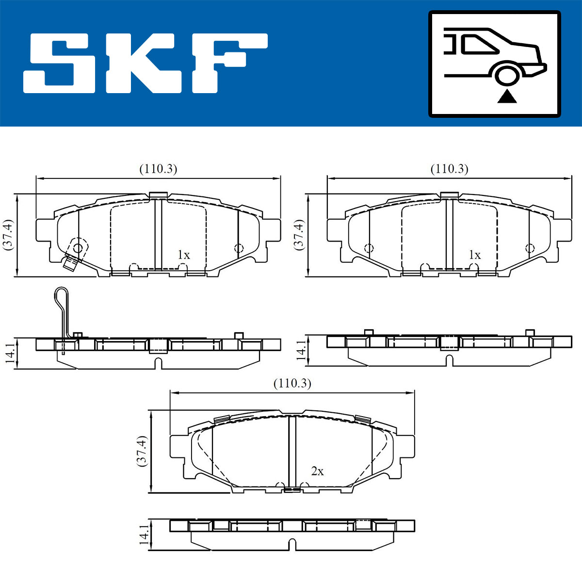 SKF Remblokset VKBP 90357 A