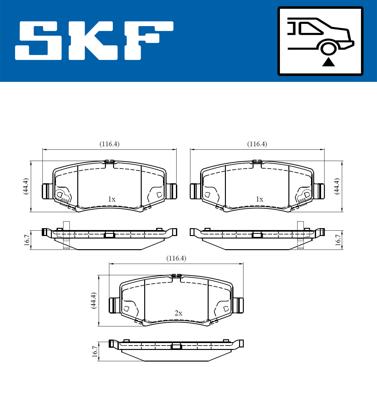 SKF Remblokset VKBP 90374 A