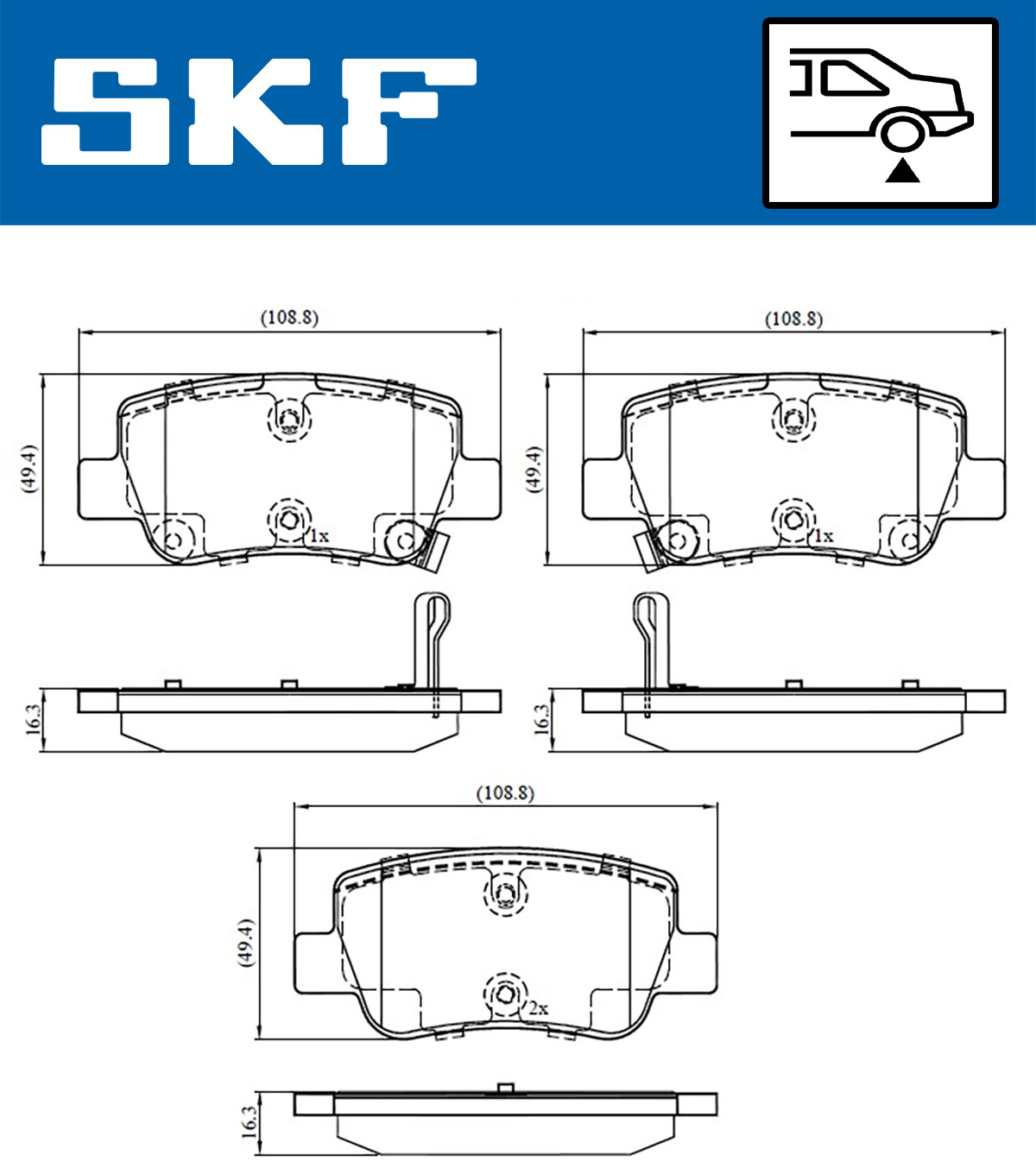 SKF Remblokset VKBP 90458 A