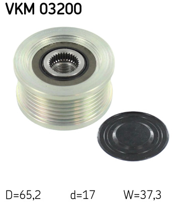 Vrijloop koppeling dynamo SKF VKM 03200