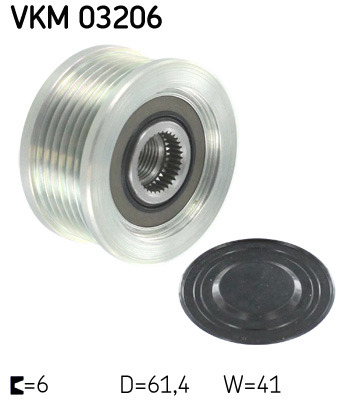 Vrijloop koppeling dynamo SKF VKM 03206