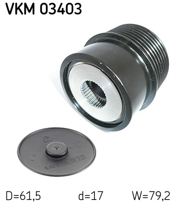 SKF Vrijloop koppeling dynamo VKM 03403