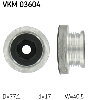 Vrijloop koppeling dynamo SKF VKM 03604