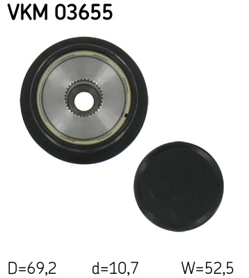 SKF Vrijloop koppeling dynamo VKM 03655