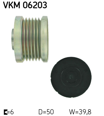 SKF Vrijloop koppeling dynamo VKM 06203