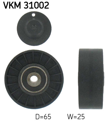 Geleiderol (poly) V-riem SKF VKM 31002