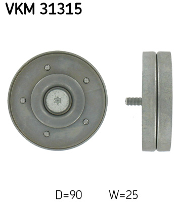 Geleiderol (poly) V-riem SKF VKM 31315