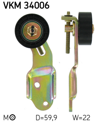 Spanrol (poly) V-riem SKF VKM 34006