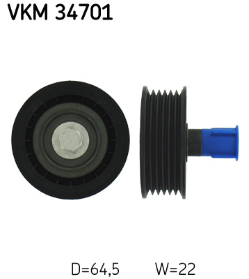 Geleiderol (poly) V-riem SKF VKM 34701