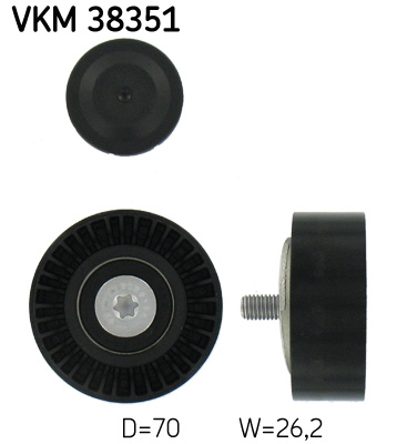 Geleiderol (poly) V-riem SKF VKM 38351