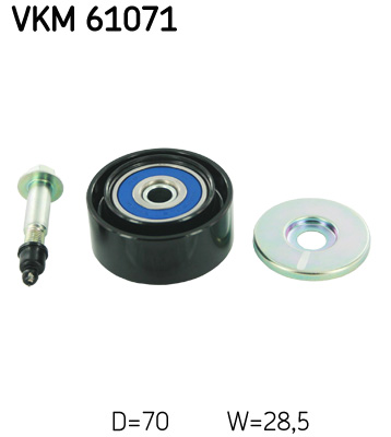 Geleiderol (poly) V-riem SKF VKM 61071