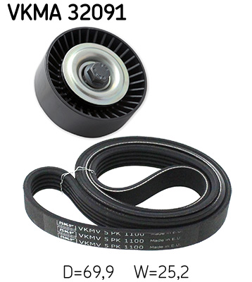 Poly V-riemen kit SKF VKMA 32091