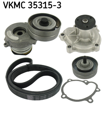 Poly V-riemen kit inclusief waterpomp SKF VKMC 35315-3