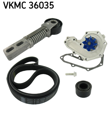 Poly V-riemen kit inclusief waterpomp SKF VKMC 36035