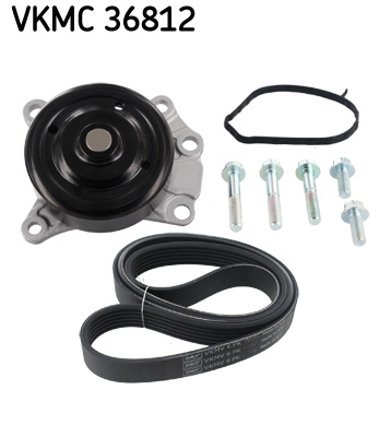 Poly V-riemen kit inclusief waterpomp SKF VKMC 36812