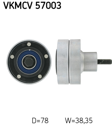 Geleiderol (poly) V-riem SKF VKMCV 57003