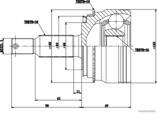 Herth+Buss Jakoparts Homokineet reparatieset J2825137