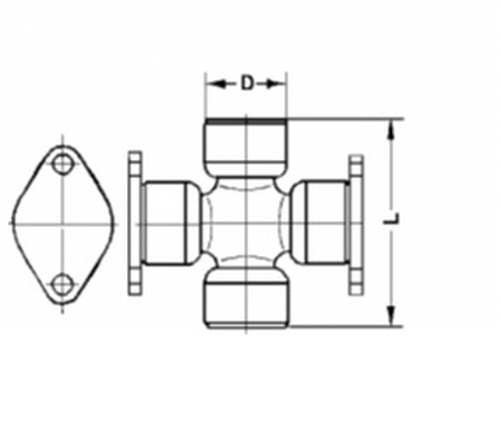 Gkn-Lobro Rubber askoppeling / Hardyschijf U 442