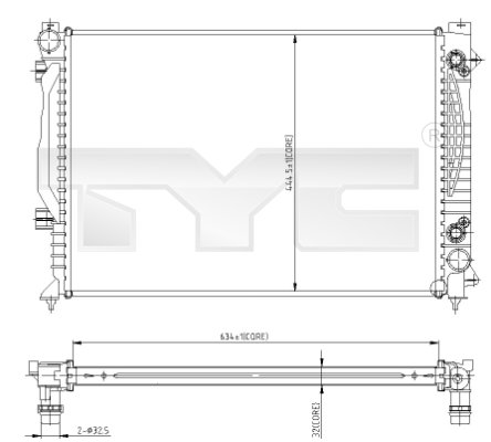 Radiateur TYC 702-0003