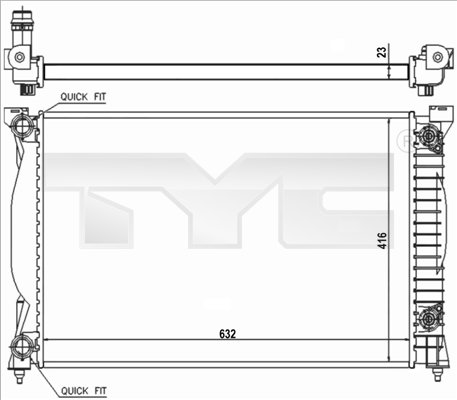 Radiateur TYC 702-0014-R