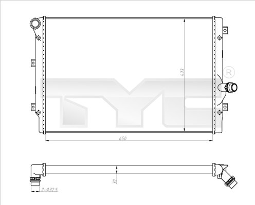 Radiateur TYC 702-0024-R