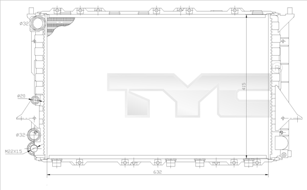 Radiateur TYC 702-0027