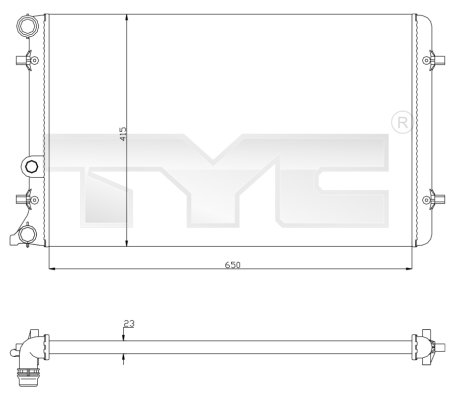 Radiateur TYC 702-0033