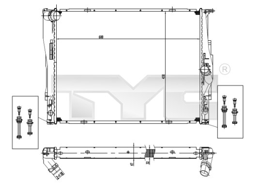 Radiateur TYC 703-0004