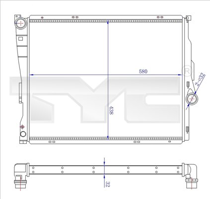 Radiateur TYC 703-0006-R